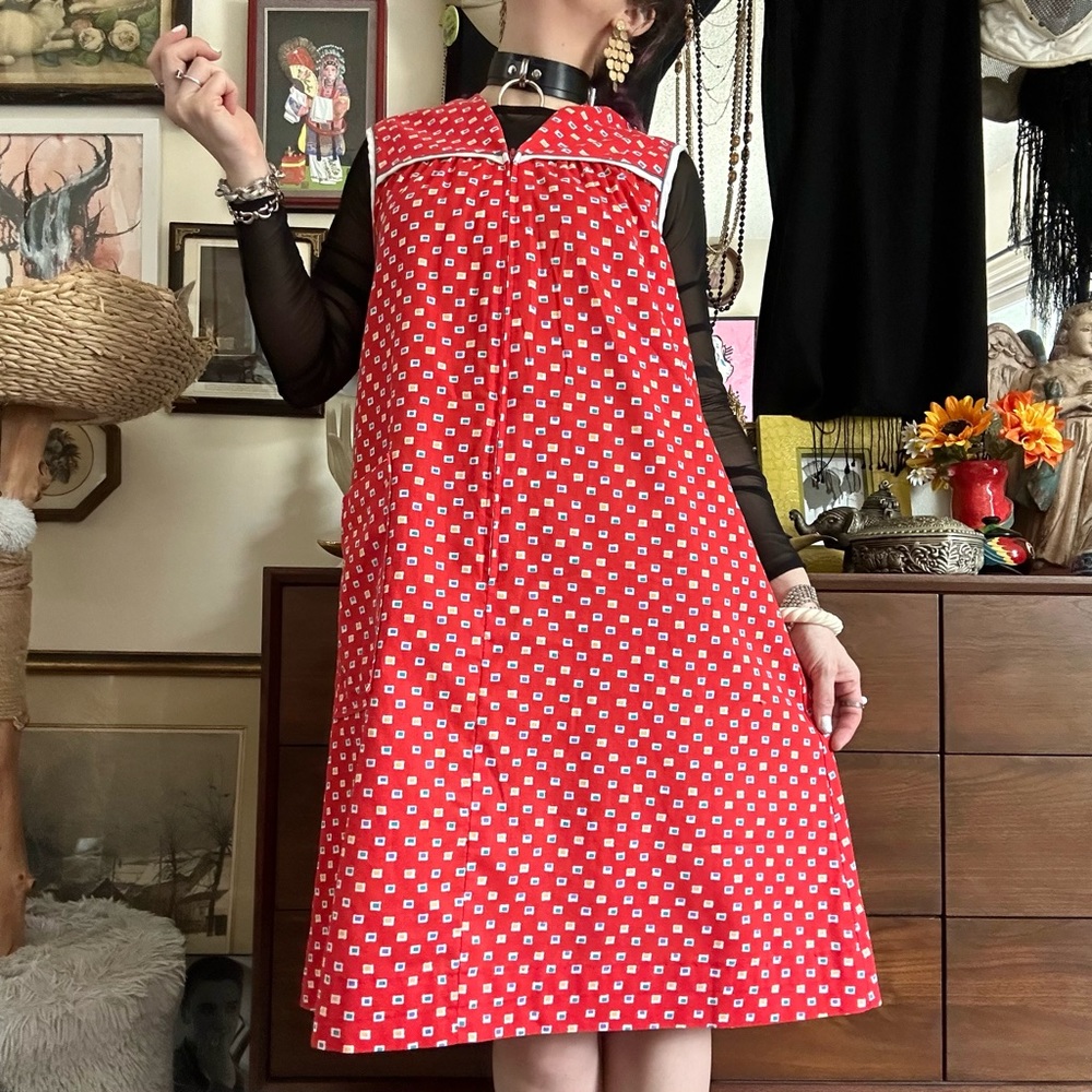 Komar Kids Red Sleeveless Nightgown with White Sailor Trim